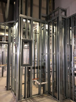 Plumbing Wall Frame Installed in Shop